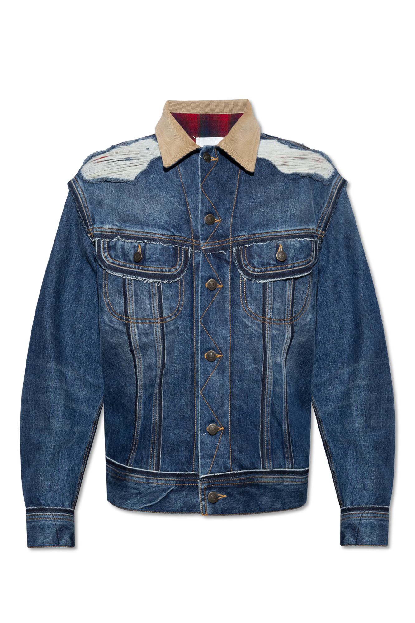 Navy blue Denim jacket with a vintage effect Maison Margiela